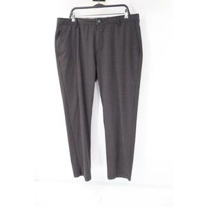 linksoul pants men's 38S 40x30 flat front stretch gray cotton blend casual